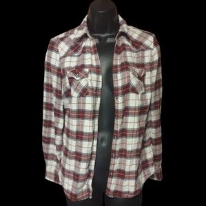 Falls Creek Women's Small Plaid Button Up